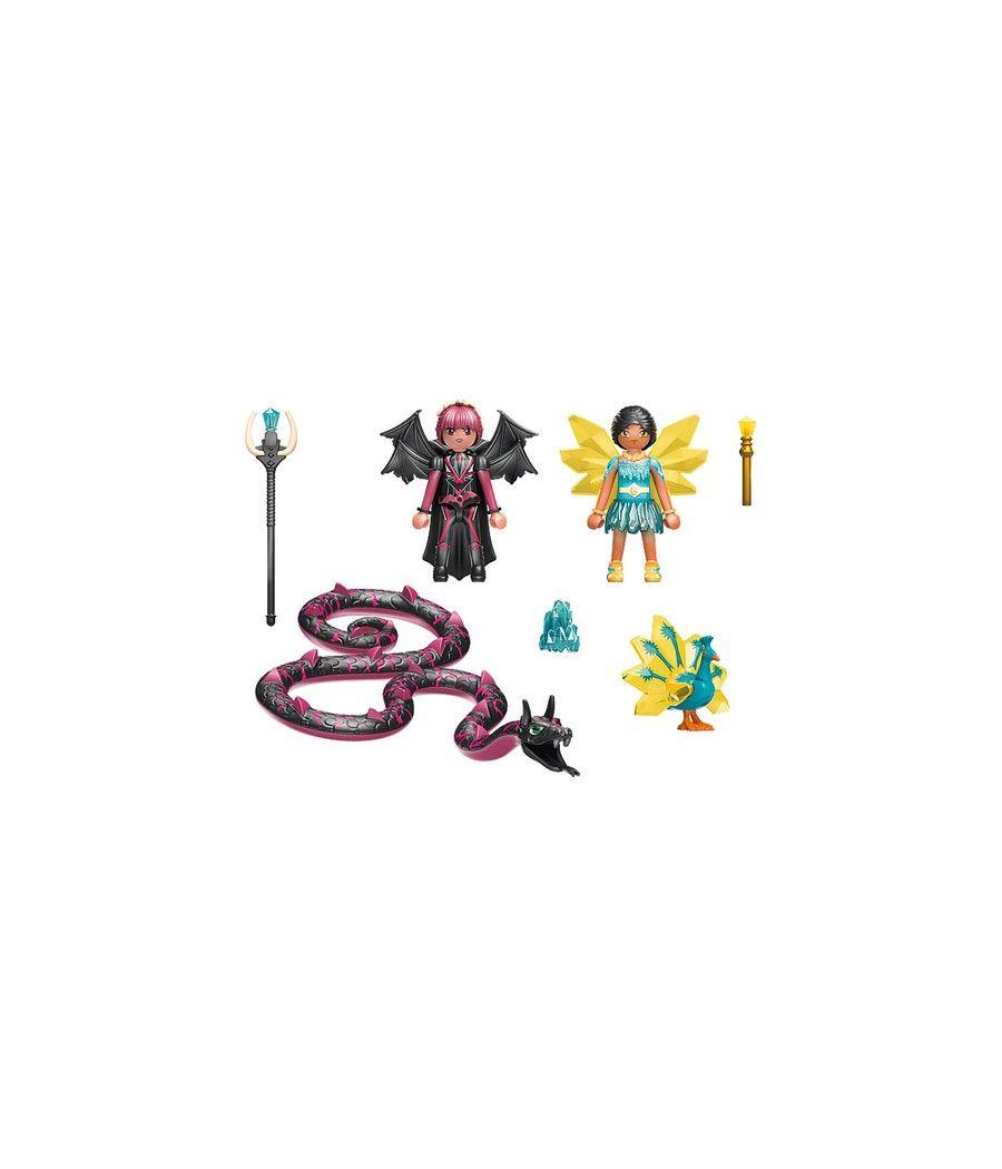 Playmobil fantasia crystal fairy y bat fairy con animales del alma - Imagen 1