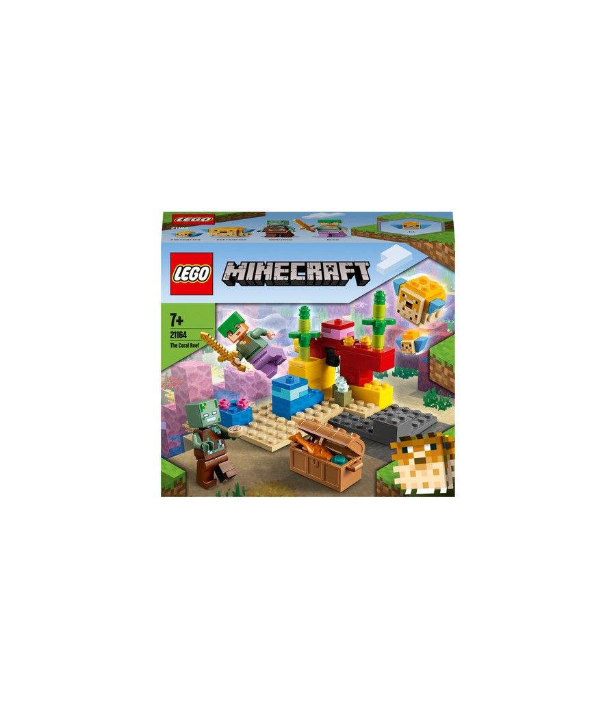 21164 Lego Minecraft el arrecife de coral de 92 piezas de la edad de 5 años 