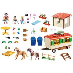 Playmobil caravana campamento de ponis