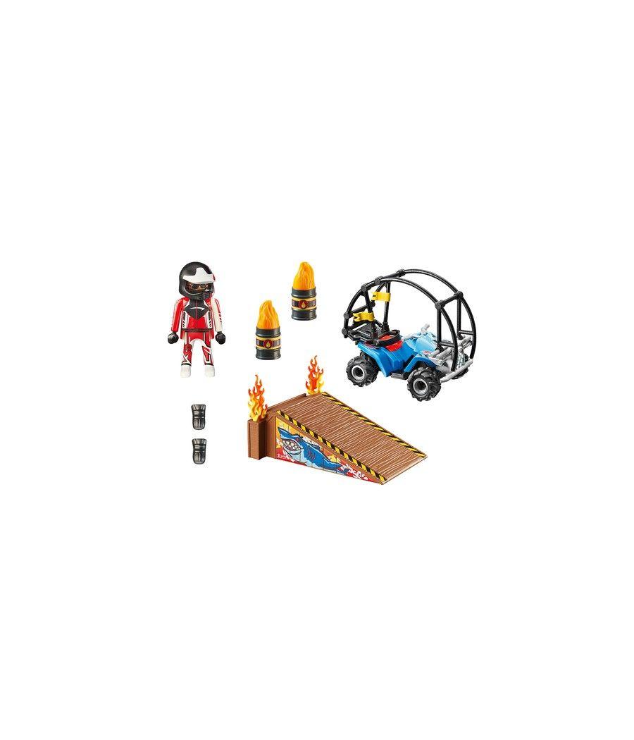 Playmobil starter pack stuntshow quad con rampa de fuego - Imagen 7