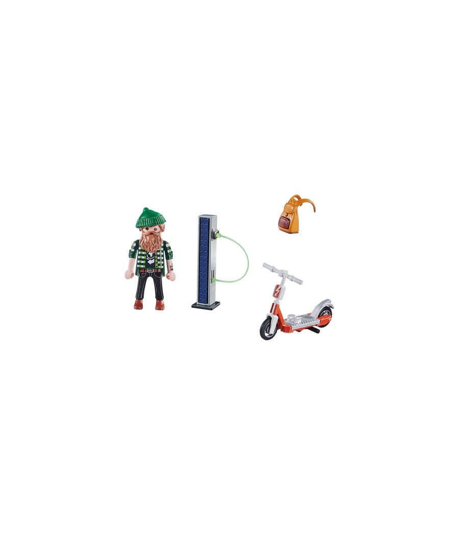 Playmobil hipster con e - scooter - Imagen 3