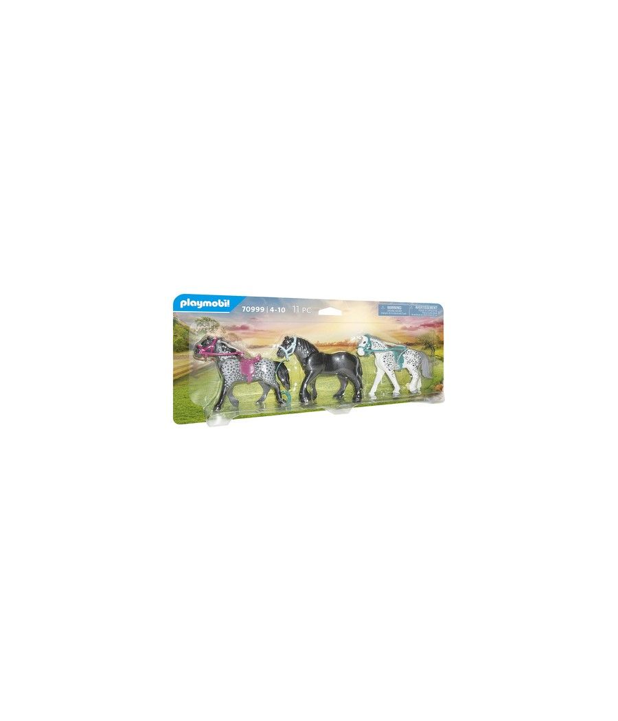 Playmobil 3 caballos: frison knabstrupper & andaluz - Imagen 1