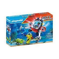 Playmobil rescate maritimo : operacion medio ambiente con bote de buceo - Imagen 1