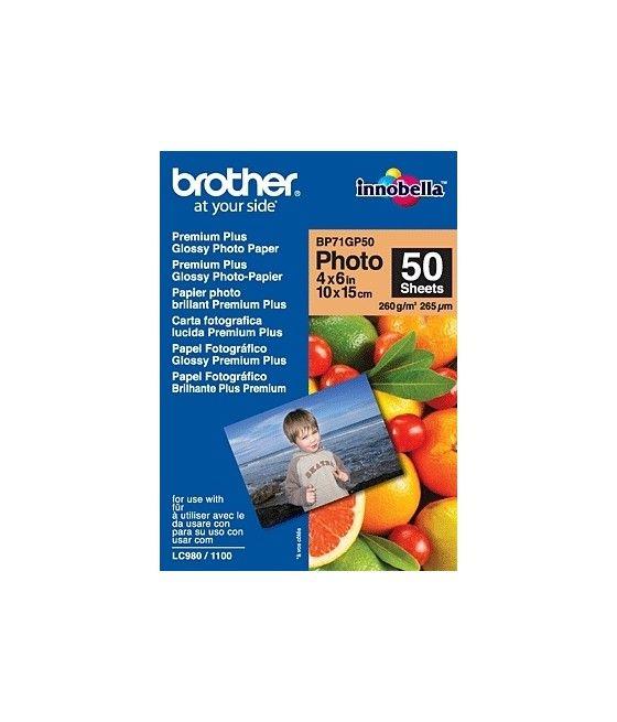 Brother BP71GP50 Premium Glossy Photo Paper papel fotográfico Blanco - Imagen 2