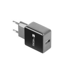 CARGADOR NATEC USB 1.2A 110 240V NEGRO GRIS - Imagen 1