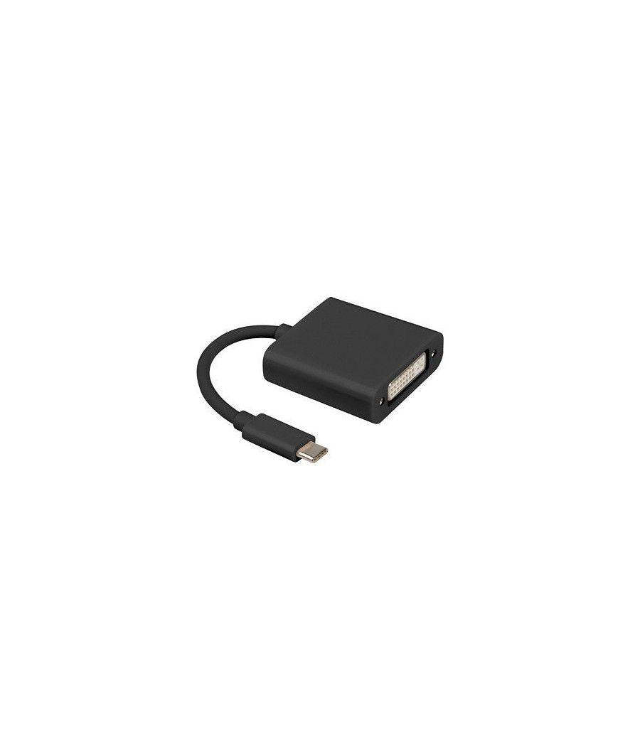 ADAPTADOR USB LANBERG USB-C M 3.1 A DVI-I H (24+5) DUAL LINK 15CM NEGRO - Imagen 1