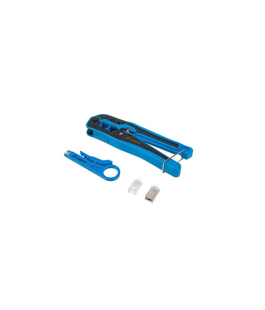 KIT LANBERG NETWORK CON CRIMPADORA Y STRIPPING, CONECTORES RJ45 - Imagen 1