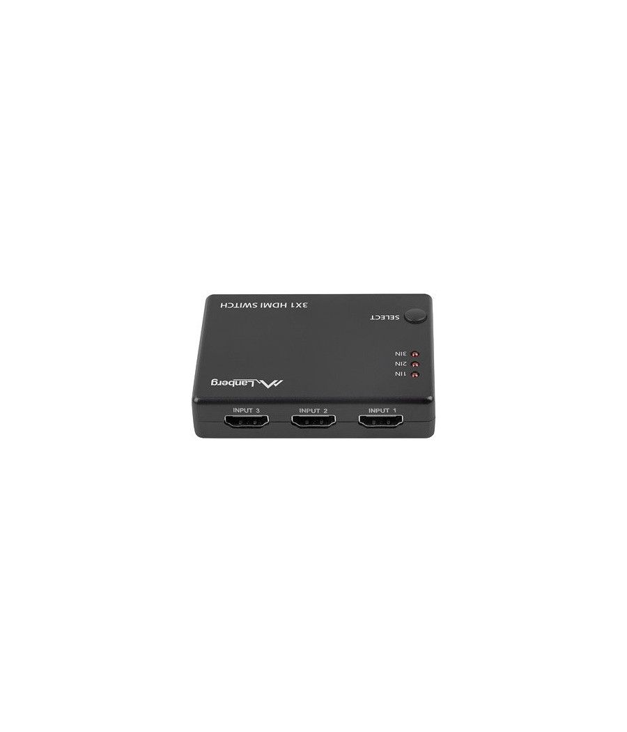 SWITCH VIDEO LANBERG 3 X HDMI + MICRO USB NEGRO CONTROL REMOTO - Imagen 1