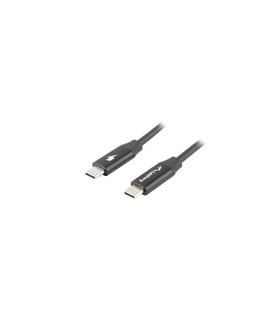 CABLE LANBERG USB C MACHO/MACHO 0.5M QUICK CHARGE NEGRO - Imagen 1