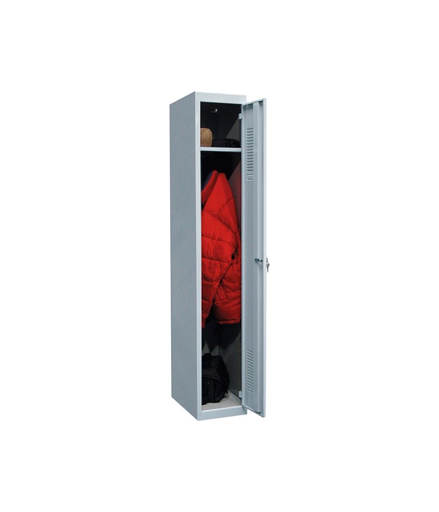 Taquilla metálica ar storage 50x180x30 cm 1 puerta con llave color gris inicial - Imagen 2