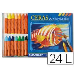 Lápices de cera masat acuarelable caja de 24 unidades colores surtidos - Imagen 1