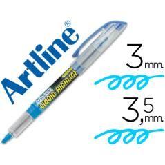 Rotulador artline fluorescente ek-640 azul -punta biselada PACK 12 UNIDADES - Imagen 1