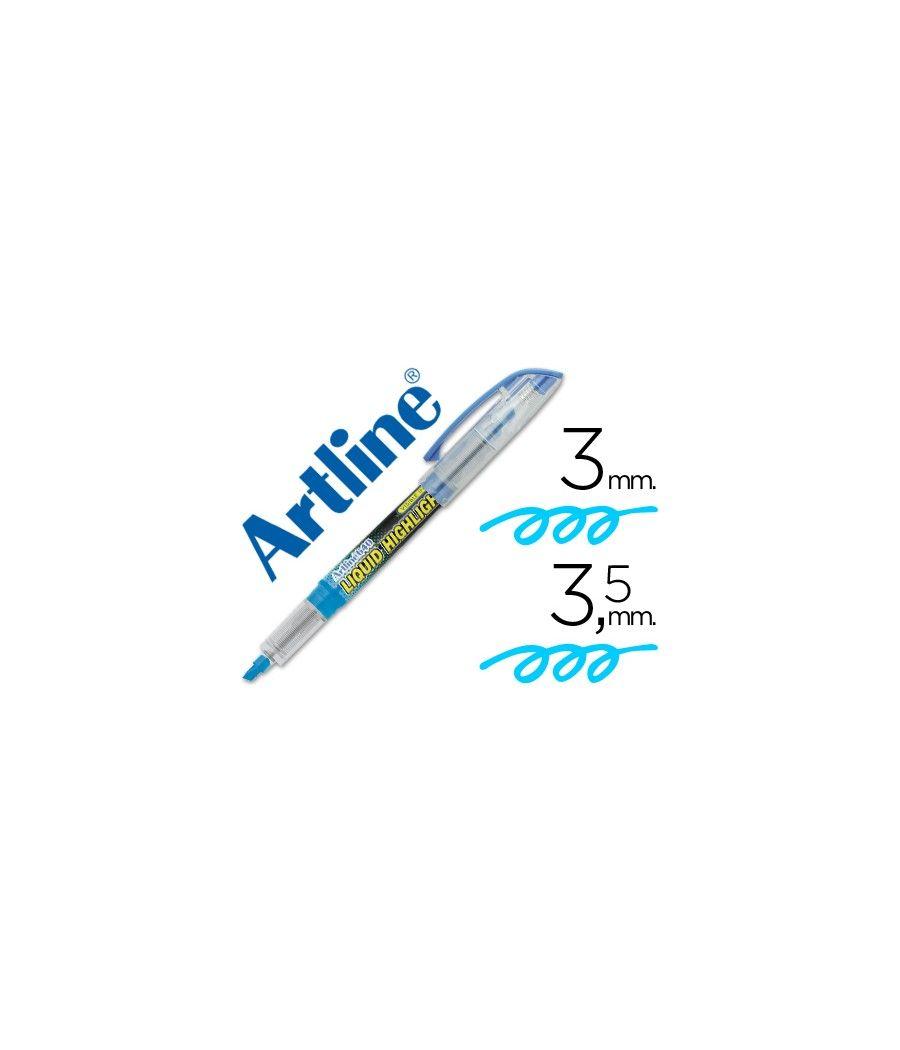 Rotulador artline fluorescente ek-640 azul -punta biselada PACK 12 UNIDADES - Imagen 1