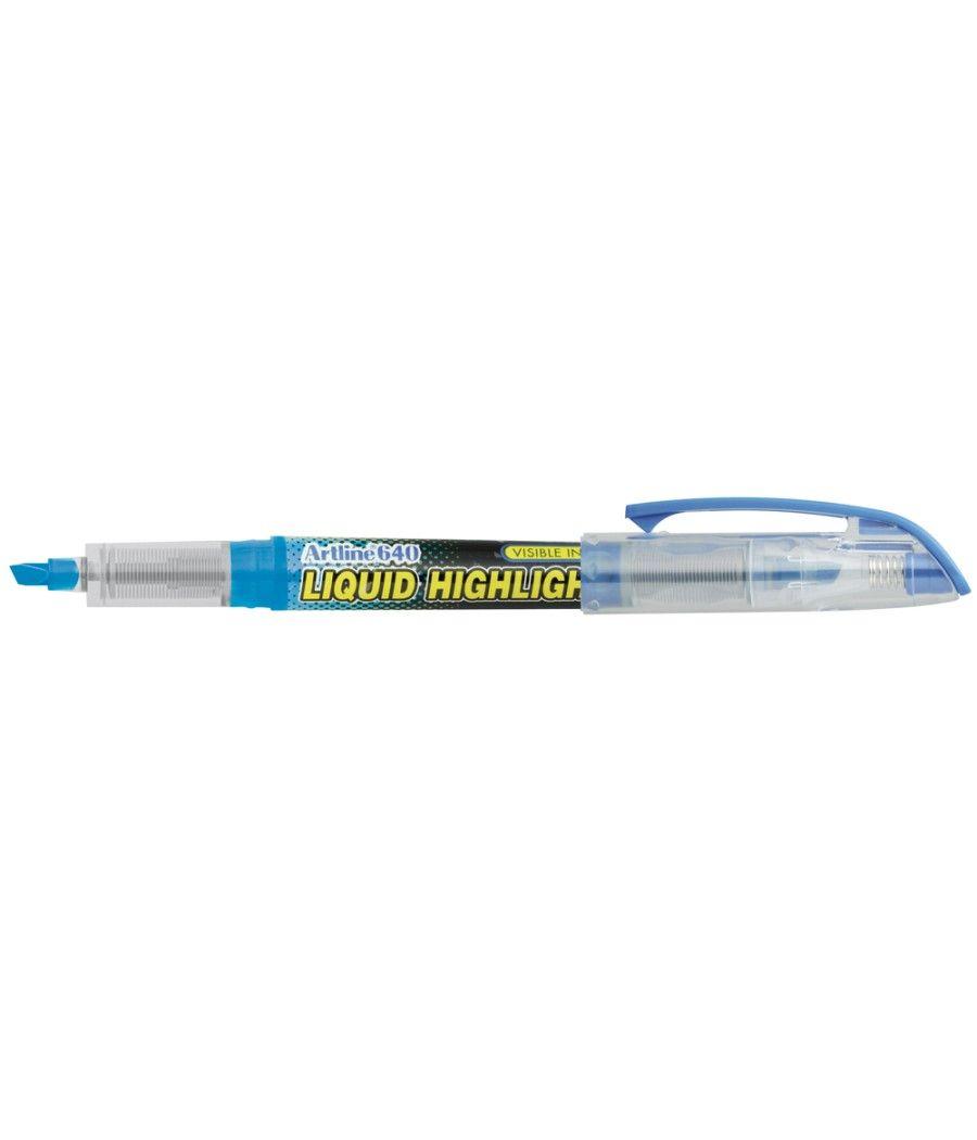 Rotulador artline fluorescente ek-640 azul -punta biselada PACK 12 UNIDADES - Imagen 2