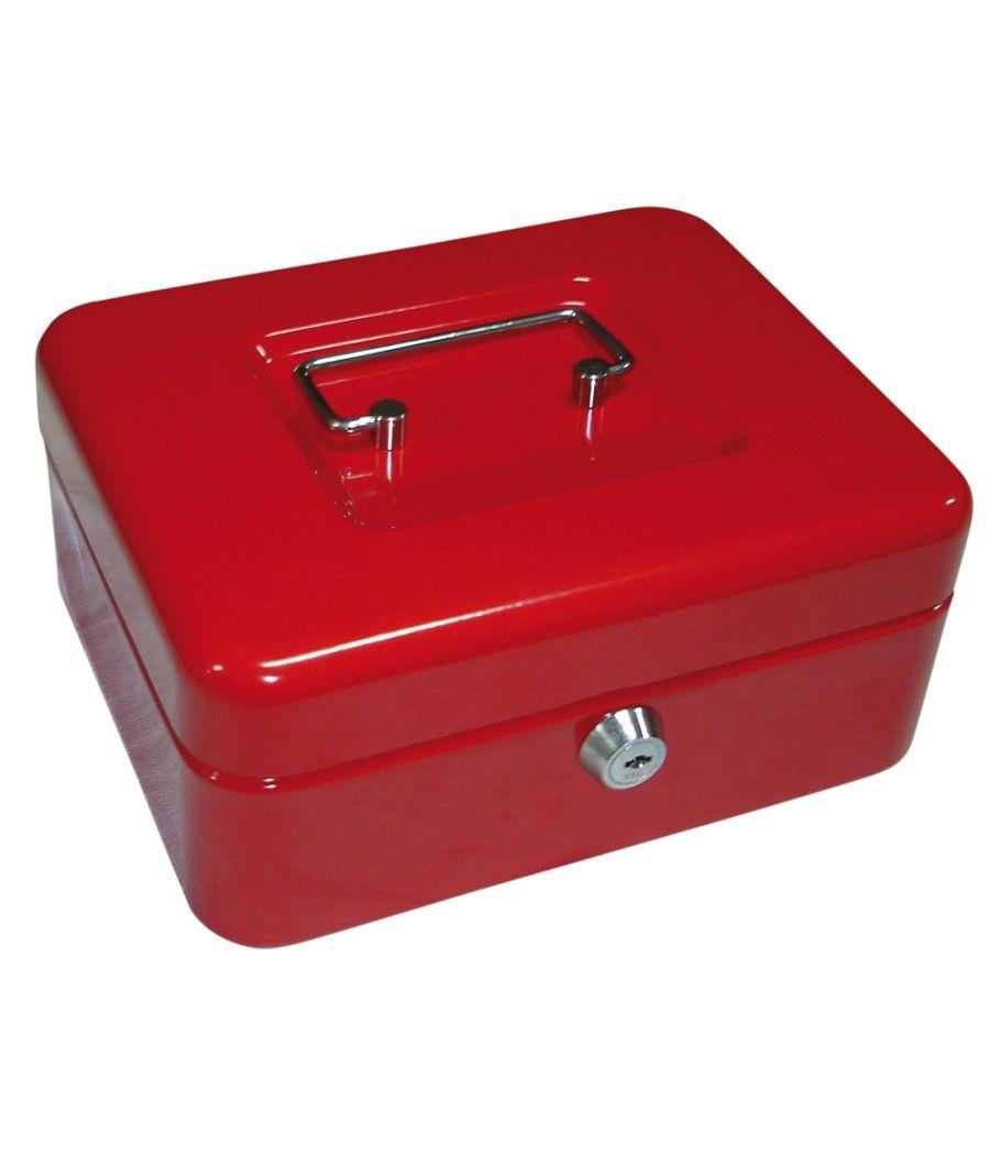 Caja caudales q-connect 8\" 200x160x90 mm roja con portamonedas - Imagen 2