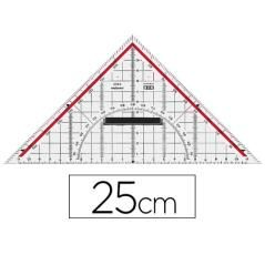 Escuadra m+r geometria 25 cm plástico cristal - Imagen 1