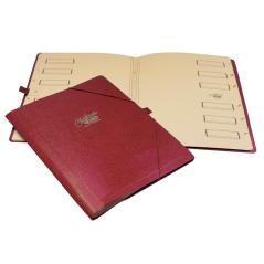 Carpeta clasificador cartón compacto saro folio roja -12 departamentos - Imagen 2