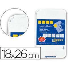 Pizarra blanca clipper pequeña 18x26 cm con rotulador - Imagen 1