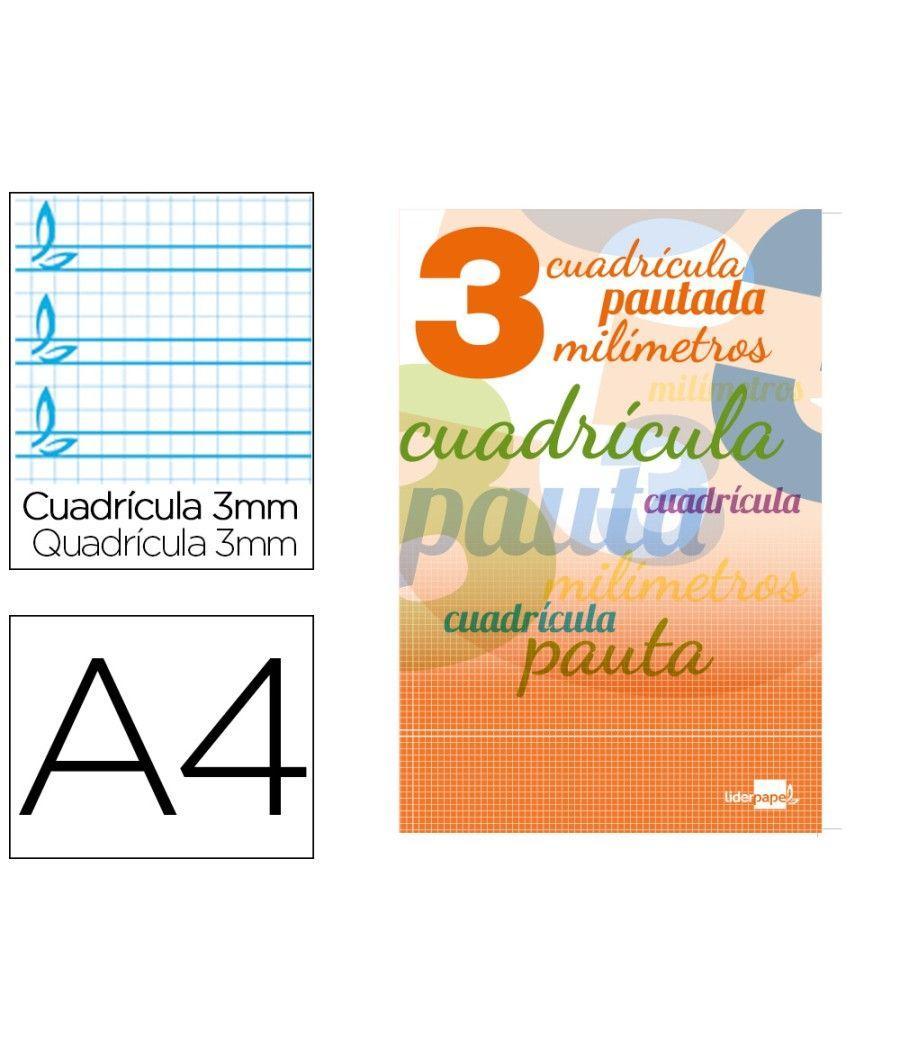 Libreta liderpapel pautaguia tapa cartóncillo 32 hojas din a4 70 gr cuadriculado pautado 3 mm PACK 10 UNIDADES - Imagen 1