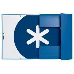 Carpeta liderpapel antartik gomas a4 3 solapas cartón forrado azul oscuro - Imagen 6