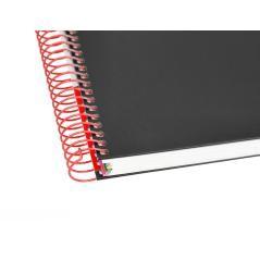 Cuaderno espiral liderpapel a4 micro antartik tapa forrada 120h 100 gr horizontal 5 bandas 4 taladros color negro - Imagen 8