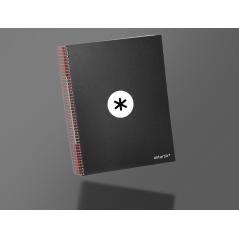 Cuaderno espiral liderpapel a4 micro antartik tapa forrada 120h 100 gr horizontal 5 bandas 4 taladros color negro - Imagen 9