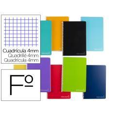 Cuaderno espiral liderpapel folio witty tapa dura 140 h 75gr cuadro 4mm con margen colores surtidos - Imagen 1