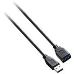 V7 Cable de extensión USB negro con conector USB 3.0 A hembra a USB 3.0 A macho 3m 10ft - Imagen 1