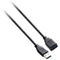 V7 Cable de extensión USB negro con conector USB 3.0 A hembra a USB 3.0 A macho 3m 10ft