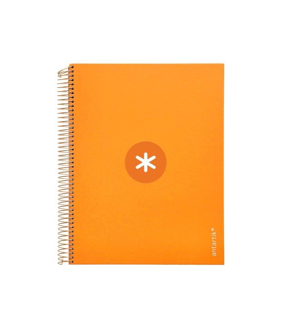 Cuaderno espiral liderpapel a4 micro antartik tapa forrada120h 100 gr horizontal 5 banda4 taladros color mostaza - Imagen 2