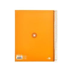 Cuaderno espiral liderpapel a4 micro antartik tapa forrada120h 100 gr horizontal 5 banda4 taladros color mostaza - Imagen 3