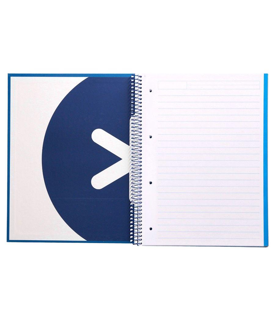 Cuaderno espiral liderpapel a4 micro antartik tapa forrada120h 100 gr horizontal 5 banda4 taladros color azul oscuro - Imagen 7