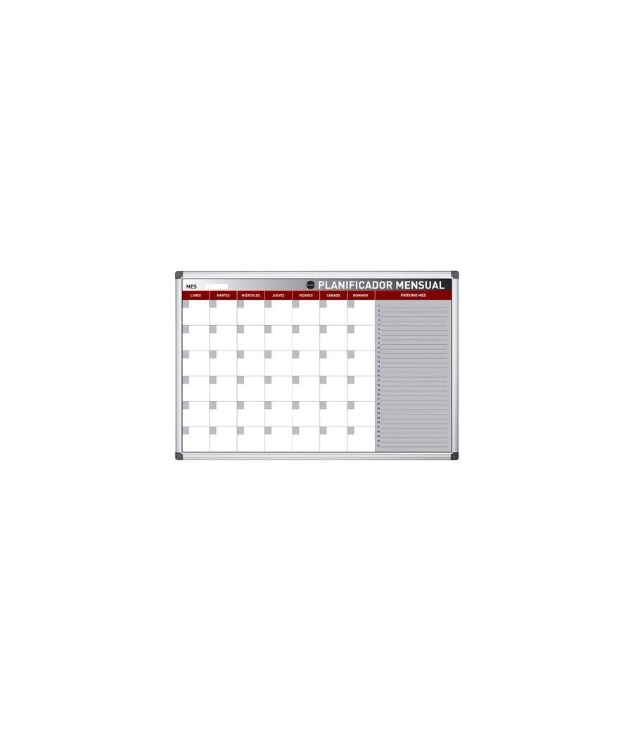 Planning magnetico bi-office mensual lacado marco aluminio rotulable 60x45 cm - Imagen 1