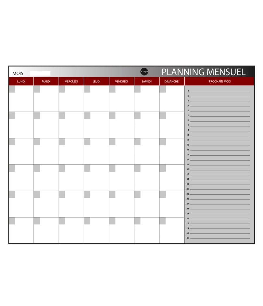 Planning magnetico bi-office mensual lacado marco aluminio rotulable 60x45 cm - Imagen 2