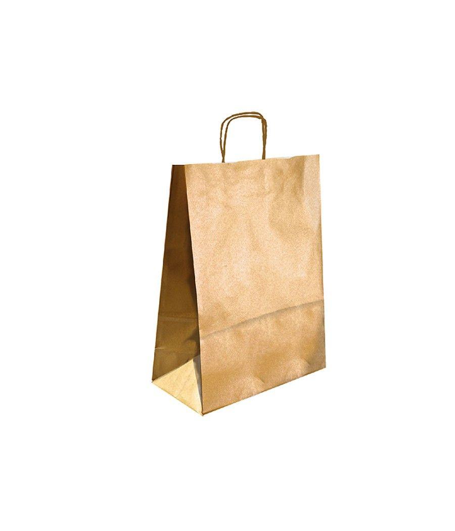 Bolsa kraft q-connect oro asa retorcida 240x100x310 mm PACK 25 UNIDADES - Imagen 2