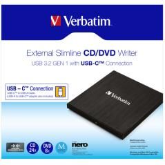 Grabadora externa cd/dvd verbartim 43886 con conexión usb-c - Imagen 4
