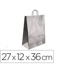 Bolsa kraft q-connect plata asa retorcida 270x120x360 mm PACK 25 UNIDADES - Imagen 1