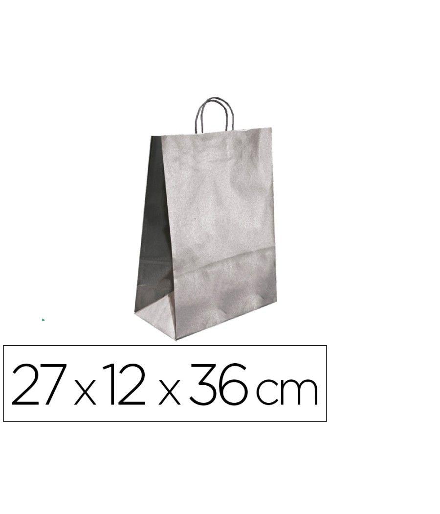 Bolsa kraft q-connect plata asa retorcida 270x120x360 mm PACK 25 UNIDADES - Imagen 1