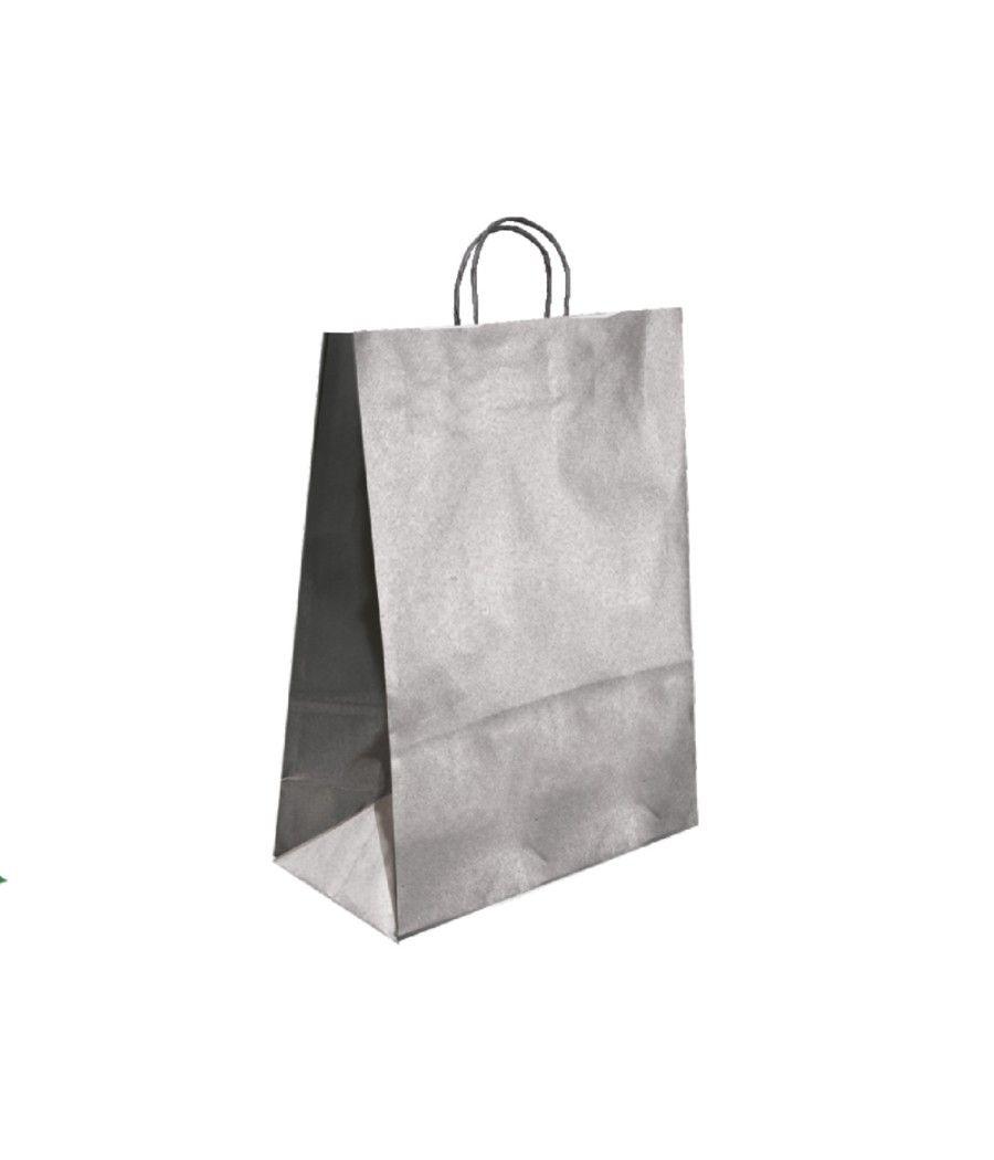 Bolsa kraft q-connect plata asa retorcida 270x120x360 mm PACK 25 UNIDADES - Imagen 2