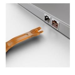 Rj45 port locks orange, 10x + 1 key - Imagen 1