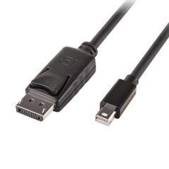 Mini dp to dp cable, black 2m - Imagen 1