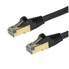 Cable 0 5m stp cat6a negro - Imagen 1