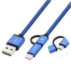 Cable multiusb micro/c azul - Imagen 1
