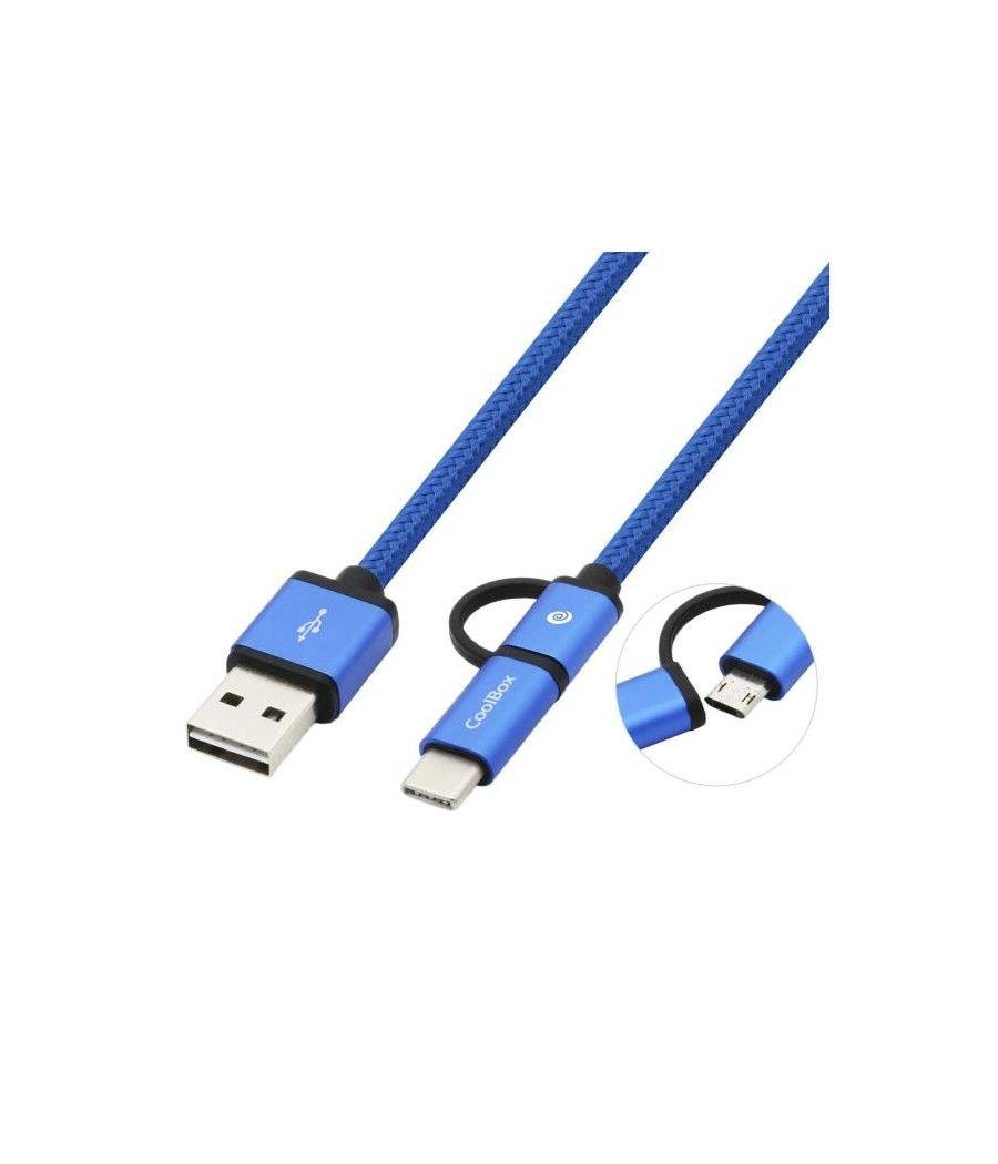 Cable multiusb micro/c azul - Imagen 1