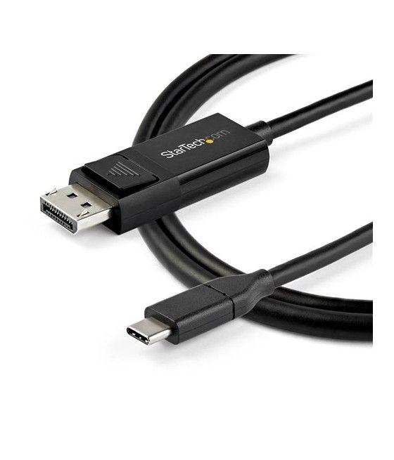 StarTech.com Cable de 1m USB-C a DisplayPort 1.4 - Convertidor Bidireccional Adaptador de Vídeo USB Tipo C - HBR3/HDR/DSC - Cabl