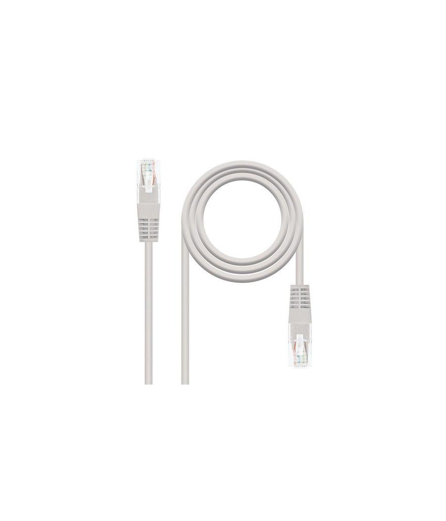 Nanocable - cable de red latiguillo utp cat.5e de 15m - color gris - Imagen 1