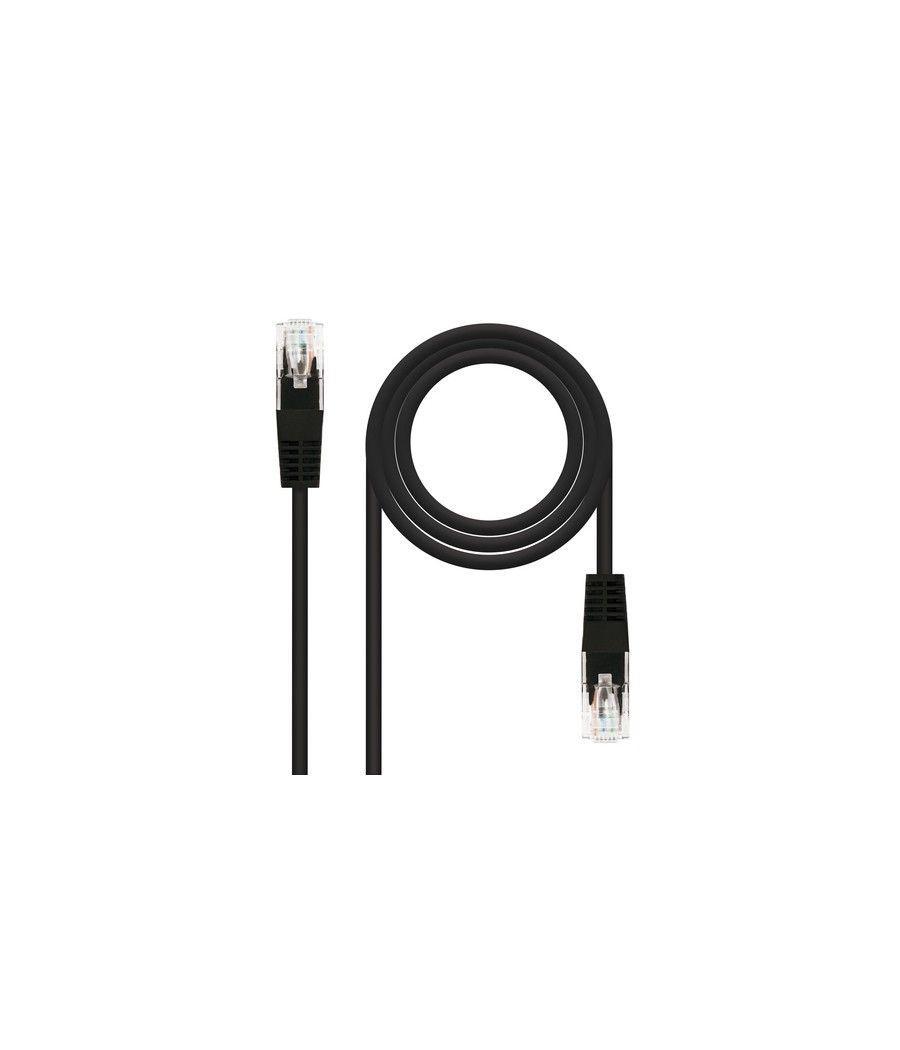 Nanocable - cable de red latiguillo utp cat.6 de 0,5m - color negro - Imagen 1