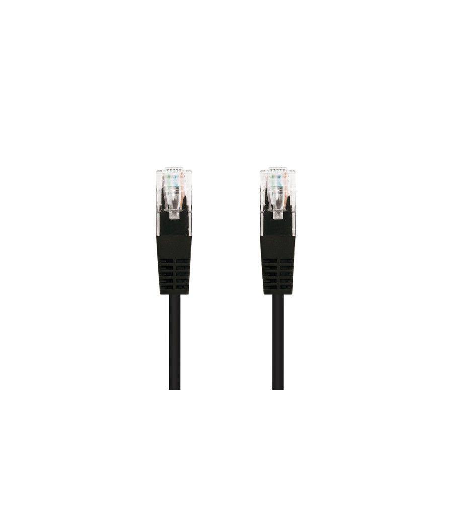 Nanocable - cable de red latiguillo utp cat.6 de 0,5m - color negro - Imagen 2