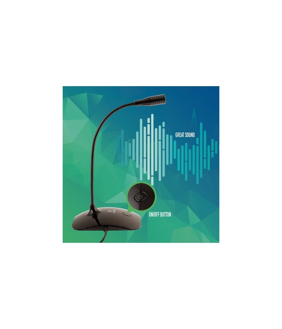 Ngs - micrófono de escritorio con ángulo ajustable - botón mute - jack 3.5mm - Imagen 8