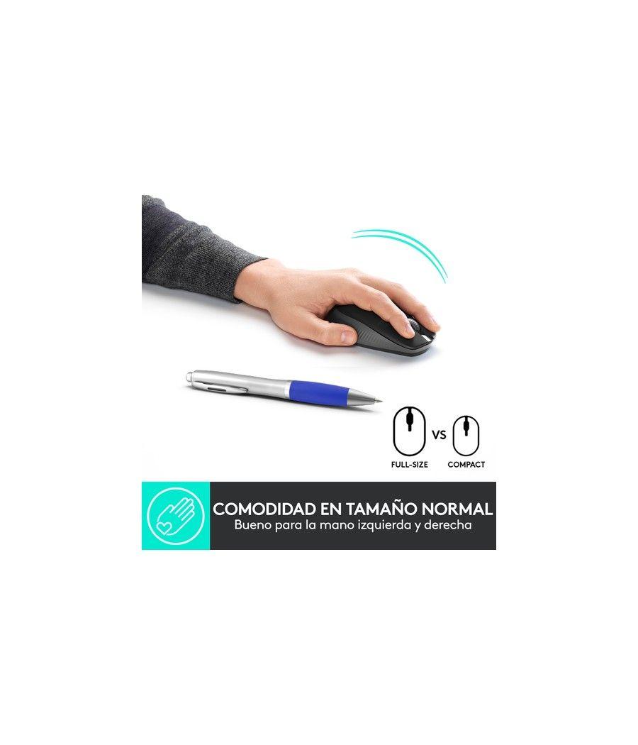 Logitech - ratón óptico m190 - inalámbrico - negro - Imagen 2